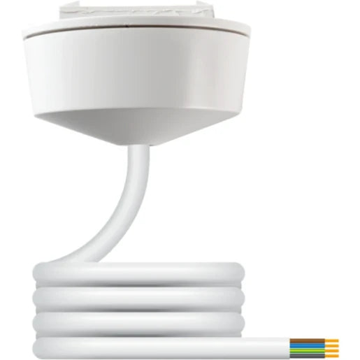Ceiling Rose 4Pin Prewired Plugin 6A White 0.75mm² x 1m LSZH