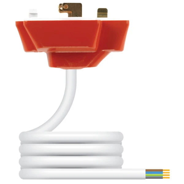 Plug 4 Pin Pre-Wired 6A Red 1mm² x 5m PVC Flexible Cord
