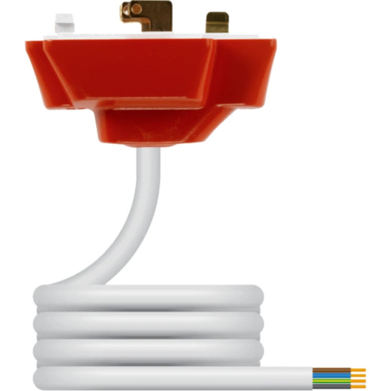 Plug 4 Pin Pre-Wired 6A Red 0.75mm² x 3m LSZH Flexible Cord