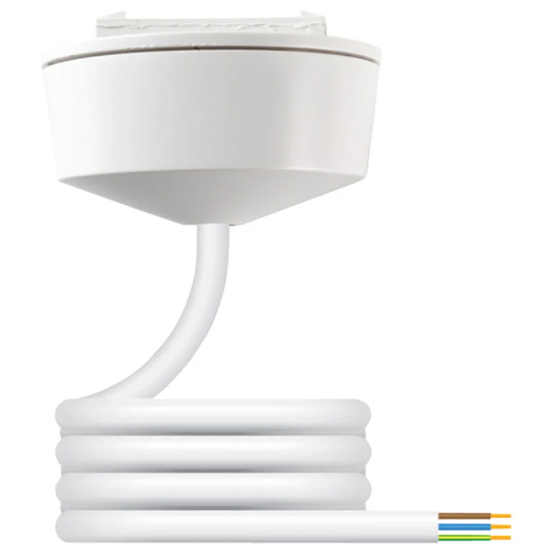 Ceiling Rose 3Pin Prewired Plugin 6A White 0.75mm² x 4m PVC