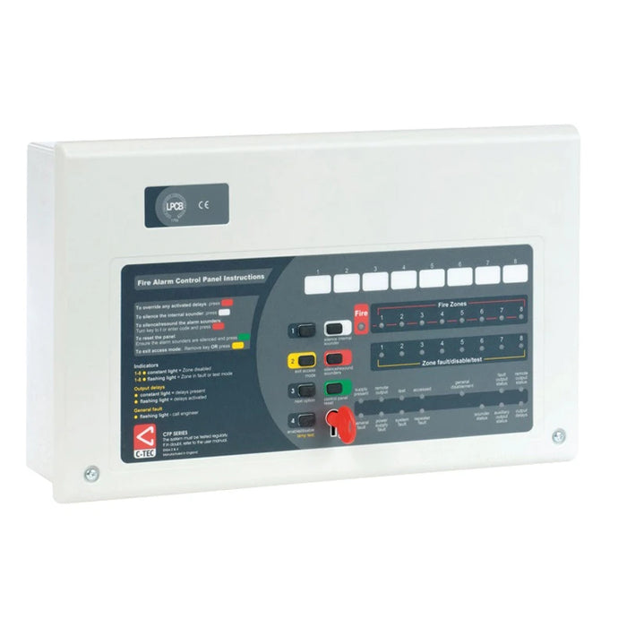 Fire Alarm Panel Conventional 8 Zone 380 x 235 x 96mm