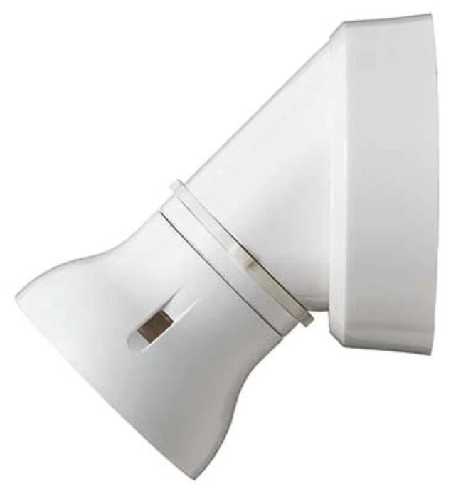 Batten Lamp Holder Angled BC Sg Hr White