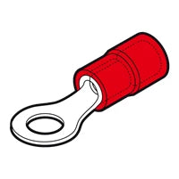 0.25mm²-1.5mm² ring terminal M8 red [Pack of 100]
