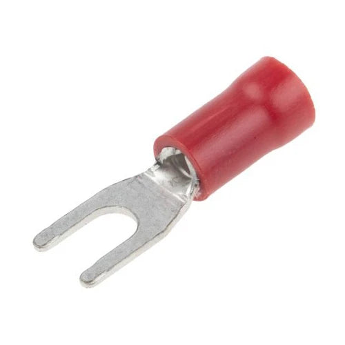 0.25mm²-1.5mm² fork terminal 3.2mm red [Pack of 100]