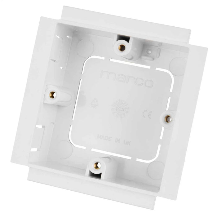 Socket Mounting Box 1 Gang 2 Pillar 35mm White