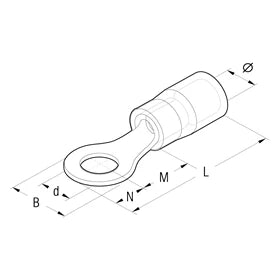 1.5mm²-2.5mm² ring terminal M3.5 blue [Pack of 100]