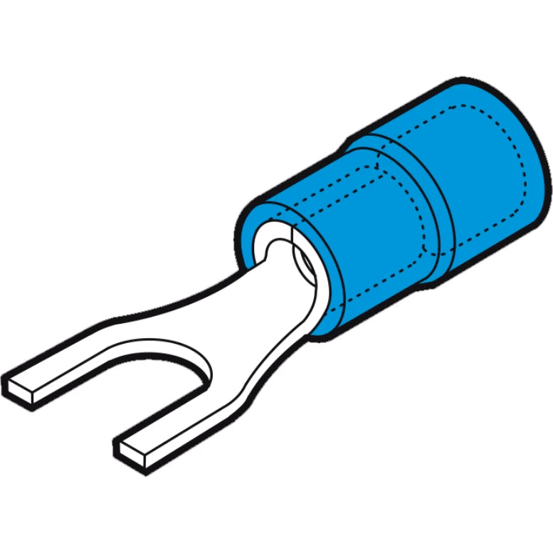 1.5mm²-2.5mm² fork terminal 6.4mm blue [Pack of 100]
