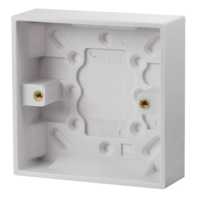Pattress Box Surface 1 Gang 86 x 86 x 25mm White