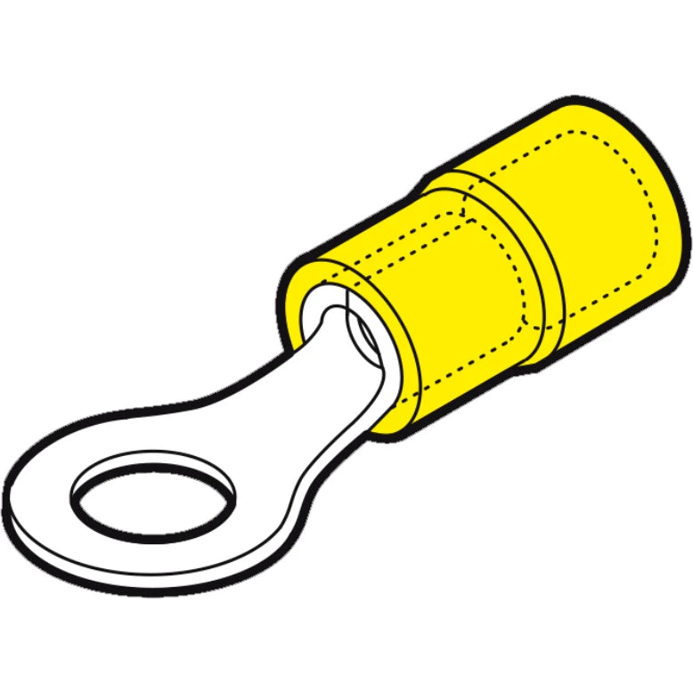 4mm²-6mm² ring terminal M6 yellow [Pack of 100]
