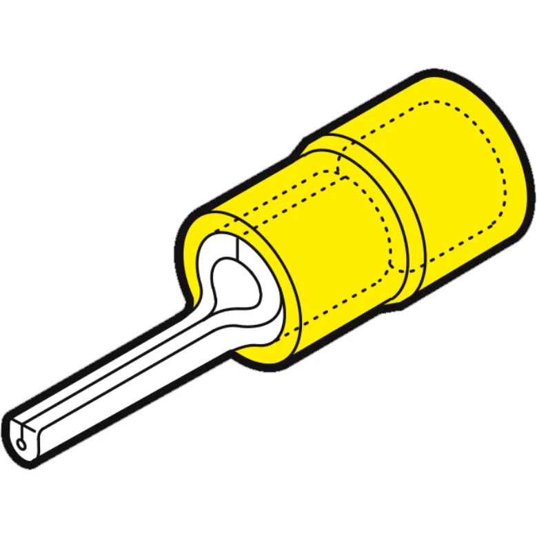 4mm²-6mm² pin terminal 14mm yellow [Pack of 100]