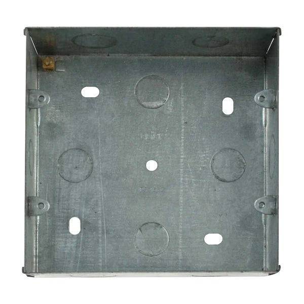 Box 2 Gang K/O Double Row 47mm Galvanised Steel