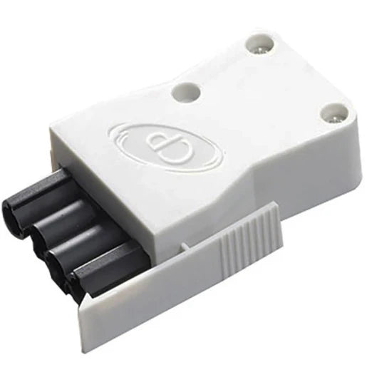 4 Pole Male Connector White Plug