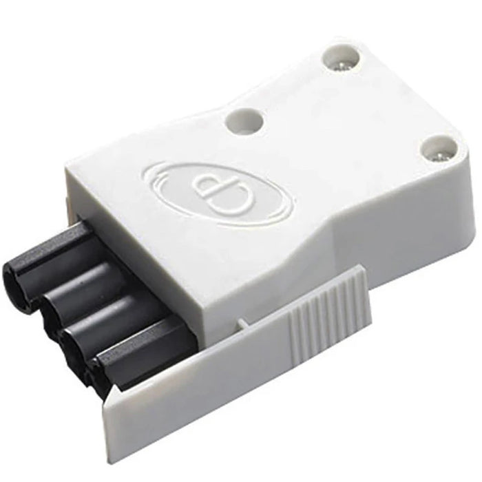 4 Pole Male Connector White Plug