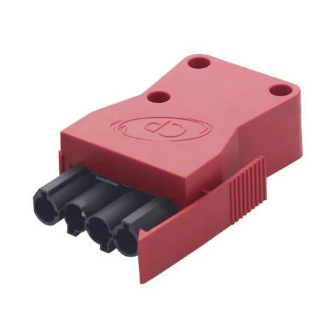 4 Pole Male Connector Red Plug