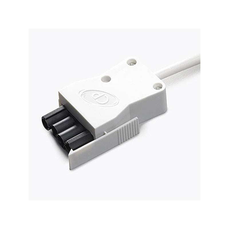 4 Pole 3 Core 3m 1mm LSF Luminaire Lead White Plug