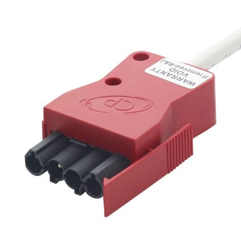 4 Pole 4 Core 5m 1mm LSF Luminaire Lead Red Plug