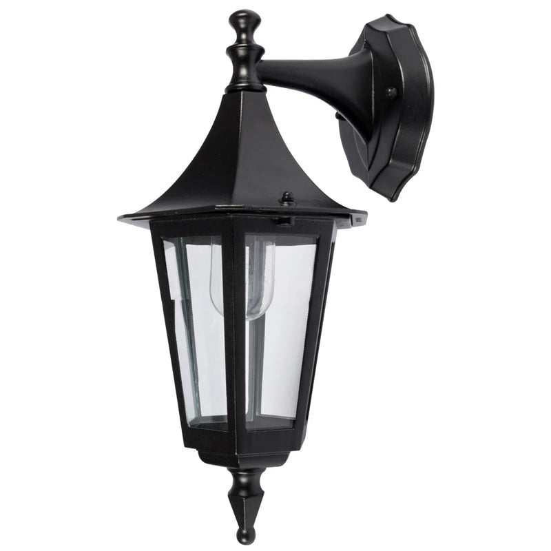 Lantern 6 Sided Downlight E27 60W Black W/O Lamp