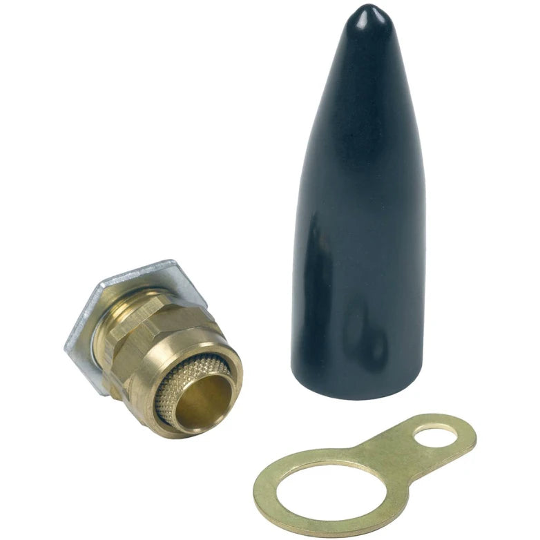 M20 Economy Indoor Non LSF Bw Pack Brass Gland And Locknut Shroud