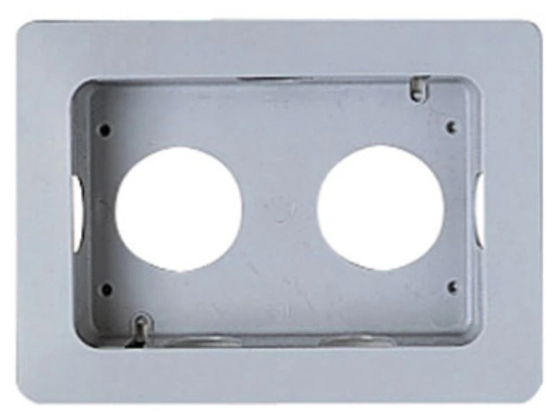 Bezel 2 Gang Flush 165X245X41mm Grey