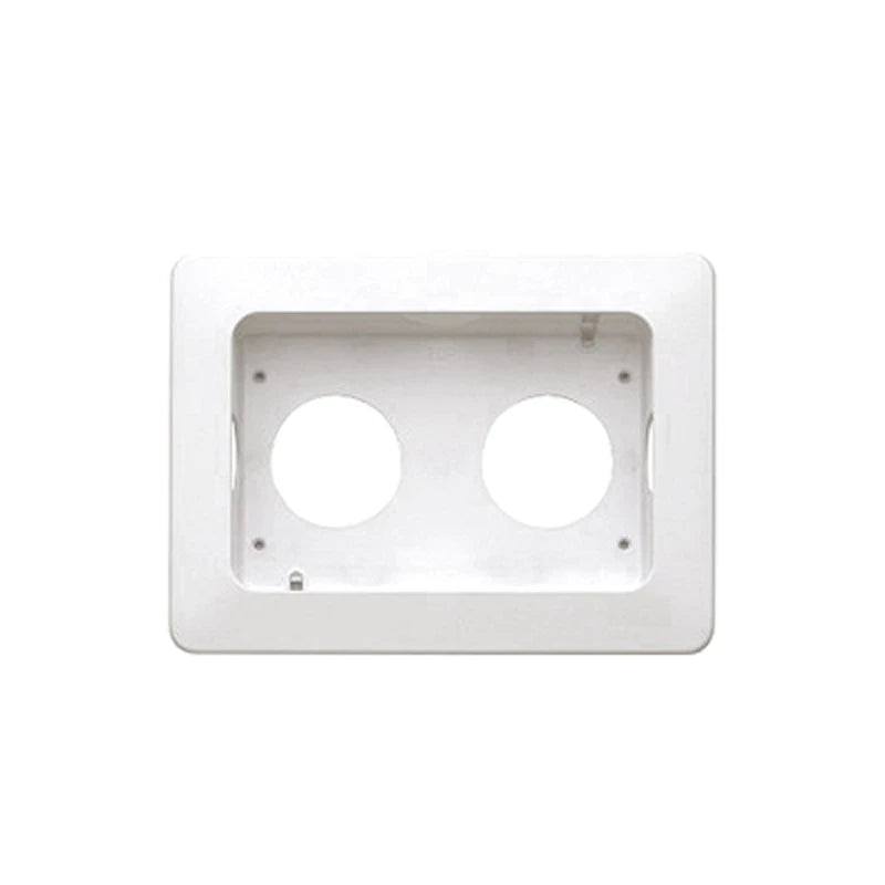 White Bezel 2 Gang Flush Mounting 165 x 245 x 41mm