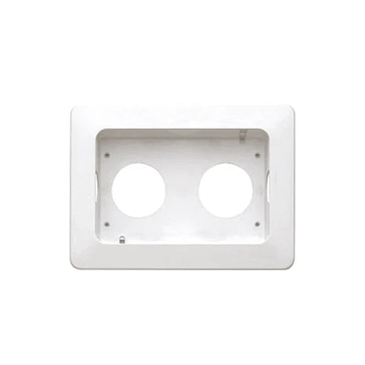 White Bezel 2 Gang Flush Mounting 165 x 245 x 41mm