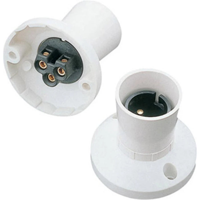 Batten Lamp Holder T2 BC Straight Skirt