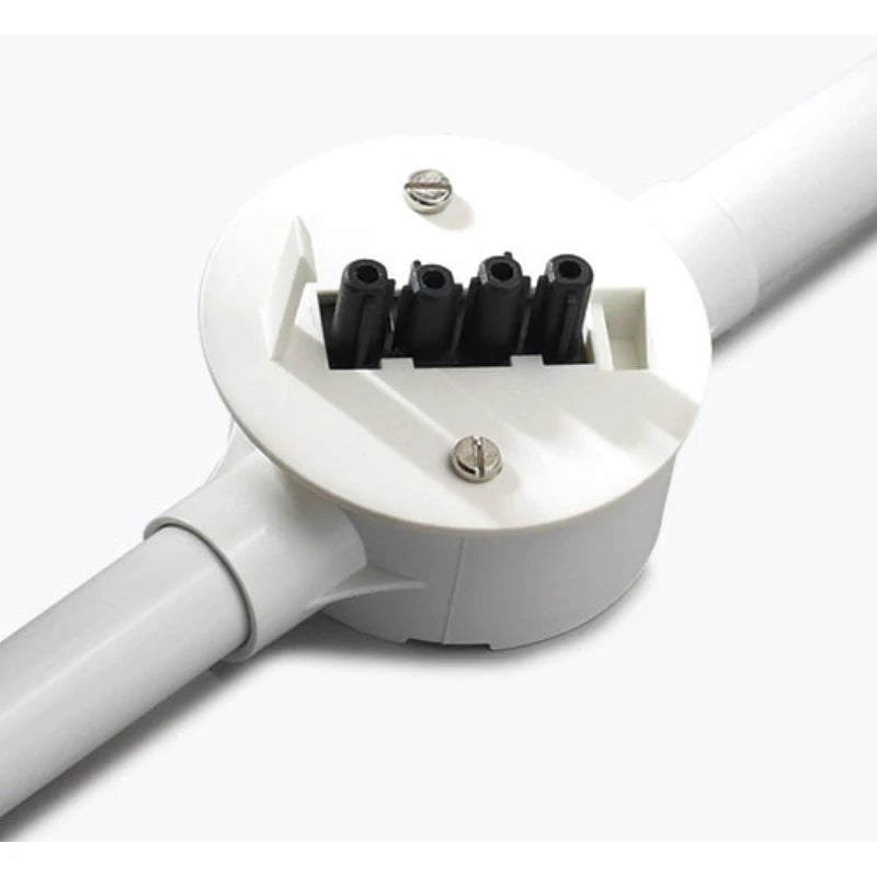4 Pole Female Ceiling Rose with Red Male Connector Plug