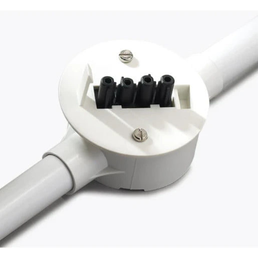 4 Pole Female Ceiling Rose with Red Male Connector Plug