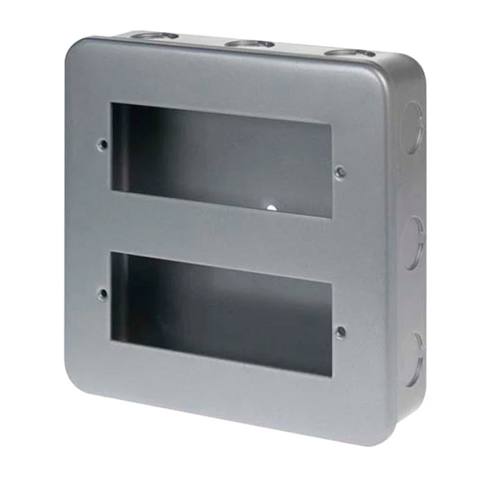 Plate Minigrid 12 Gang Backbox Grey