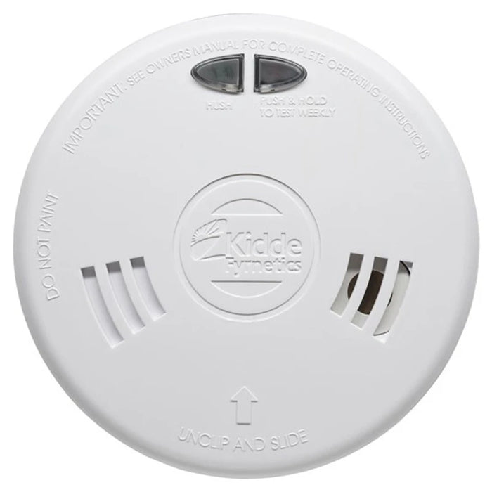 Slick 230V Mains Optical Smoke Alarm with Alkaline Battery White