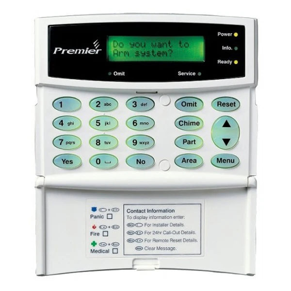 Keypad Premier LCD Small LCD Screen 2 Zones+1 Output