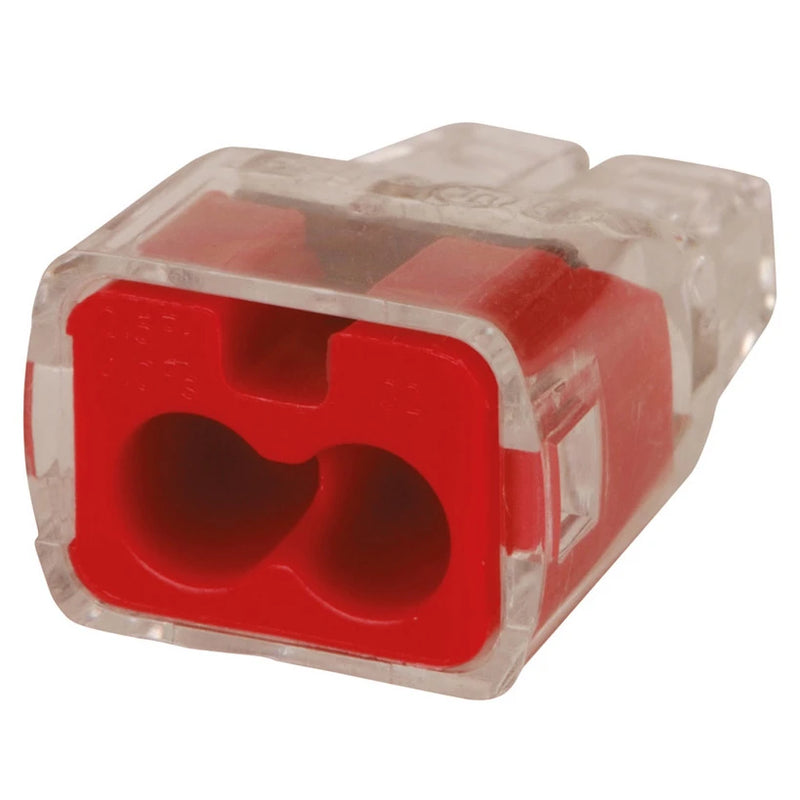 Connector In-Sure Push-In Wire 2 Port Red [Pack=100]