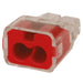 Connector In-Sure Push-In Wire 2 Port Red [Pack=100]