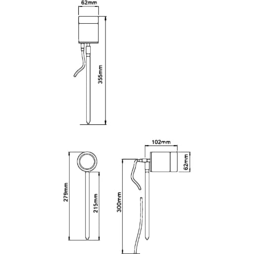 Spotlight Spike Single 35W Stainless Steel