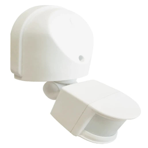 PIR Detector Standalone External Security Absence Sensor 180Degree IP44 White