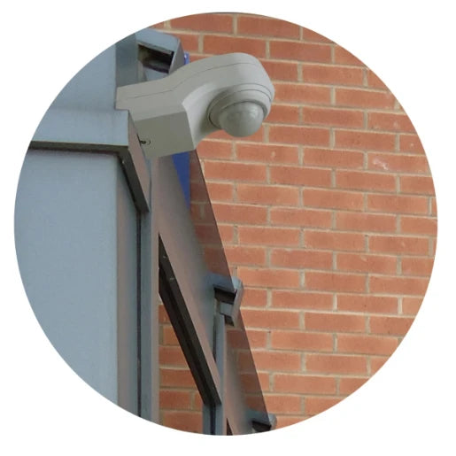 PIR Detector Adjustable Head External 360Degree IP44 White