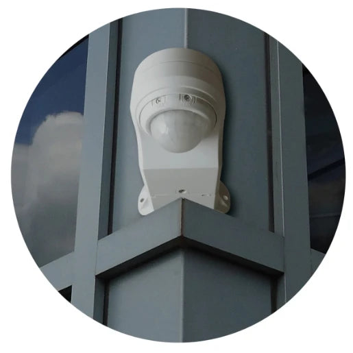 PIR Detector Adjustable Head External 360Degree IP44 White