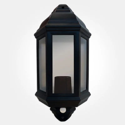 Half Lantern PIR ES 60W Black