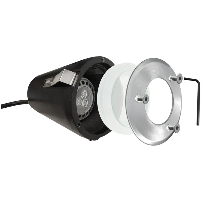 IP68 50W Max Gu10 Deck Light With Stainless Steel Bezel