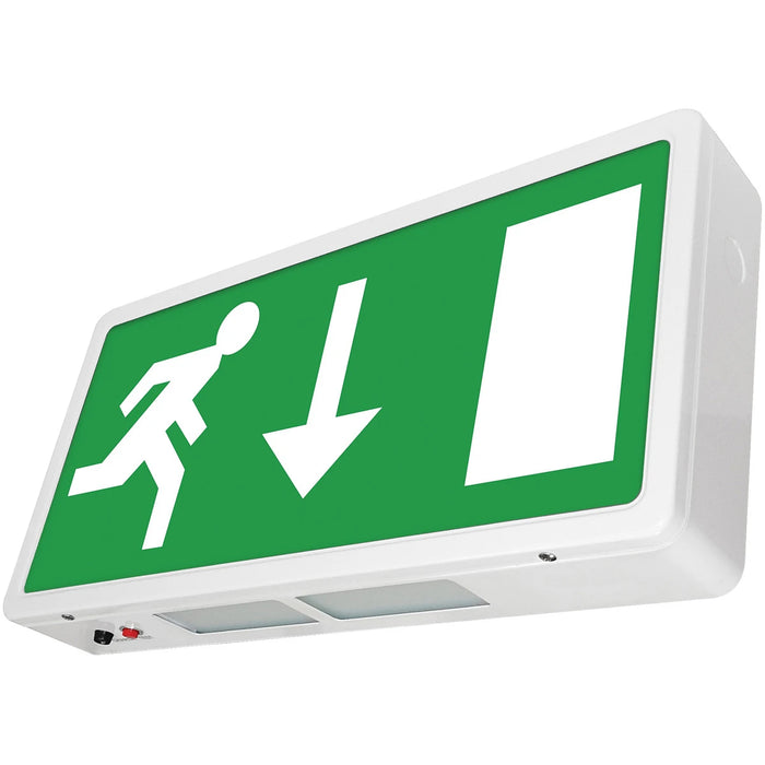 Emergency Exit Sign Box LED 4W 390 x 192 x 60mm White