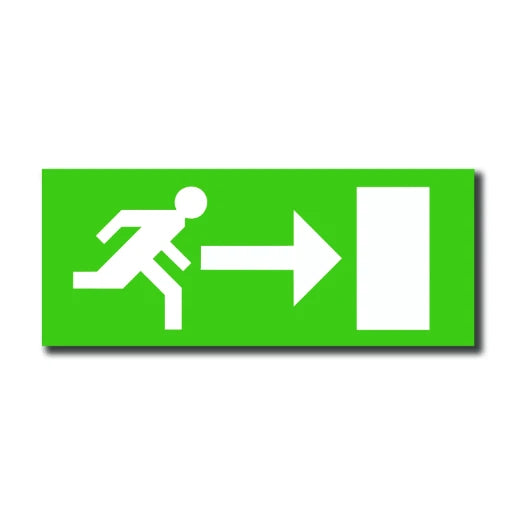 Emergency legend signage right