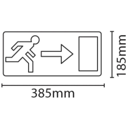 Emergency legend signage right