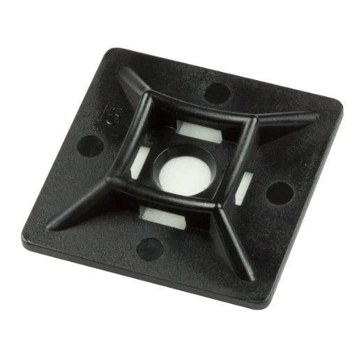 19mm x 19mm Black Cable Tie Adhesive Base