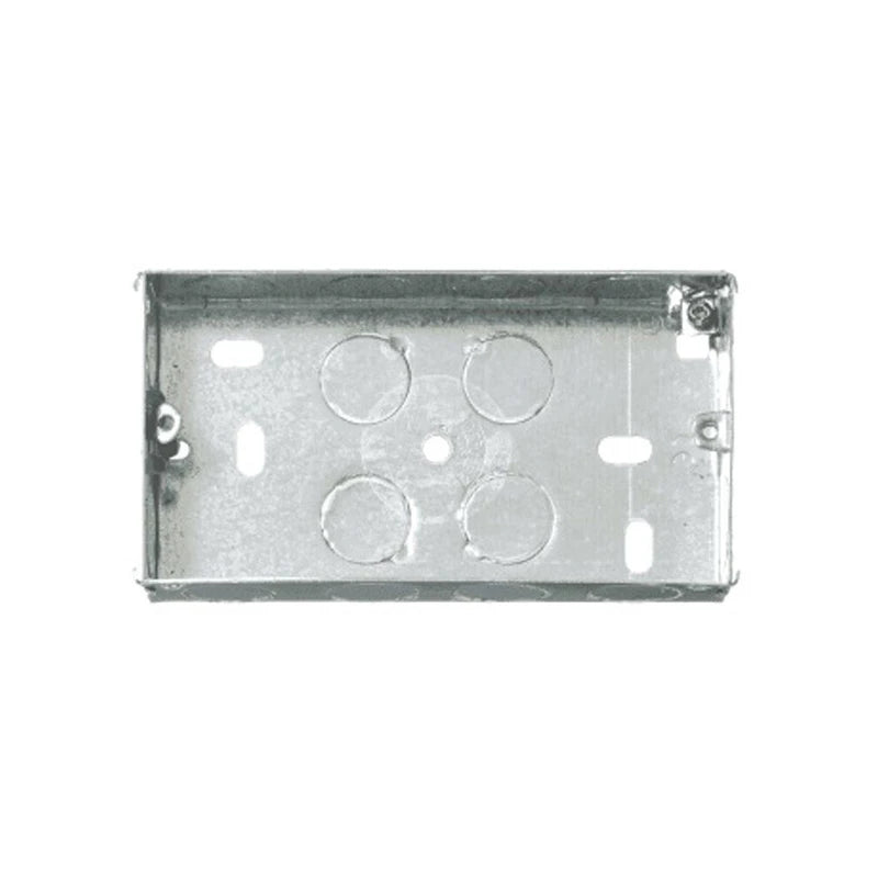 Steeple S1011N 2 Gang Flush Mount Metal Back Box 25mm