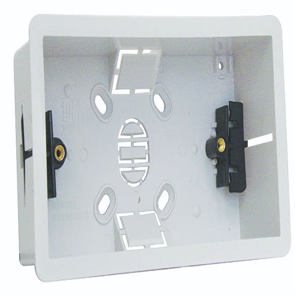 2x 47mm Deep Plasterboard Back Box Double Dry Lining Wall Flush - View #14