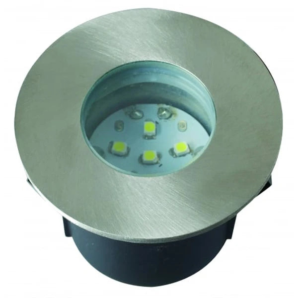 Groundlight Mains Flush 6 White Smd LEDs 0.08W 60 x 72mm 316 Stainless Steel