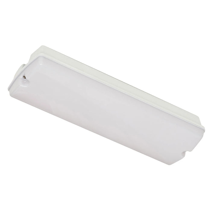 Bulkhead LED Emergency Lamp+Diffuser 3W 352 x 57 x 110mm White IP65