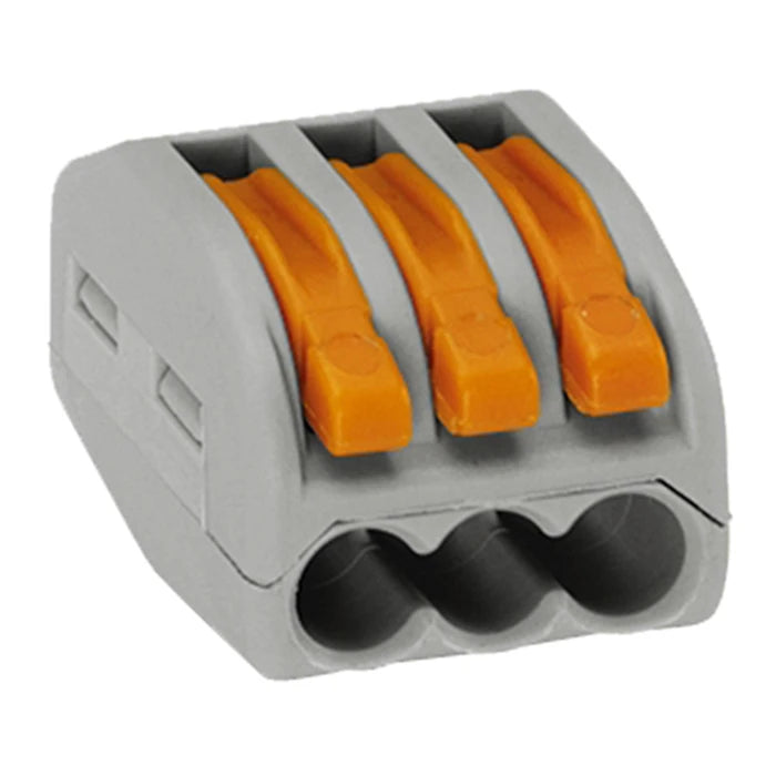 Connector 3 Conductor Levers 32A 400V 4Kv 4mm Grey [Pack=50]
