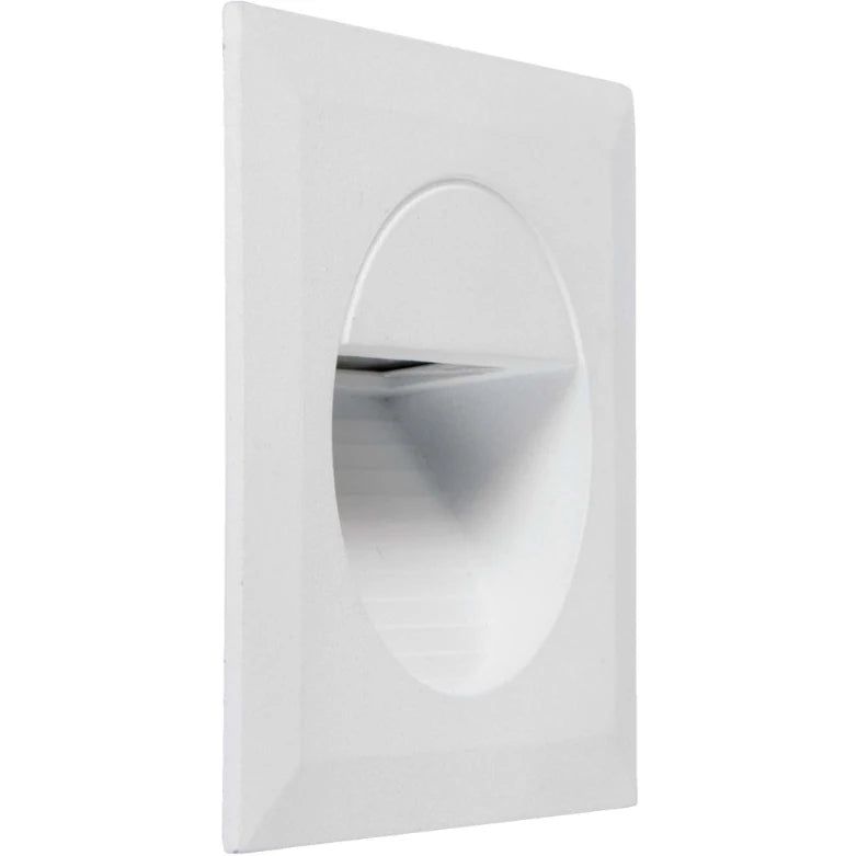 Wallwasher Recessed Square Warm White LED 1.2W White IP44