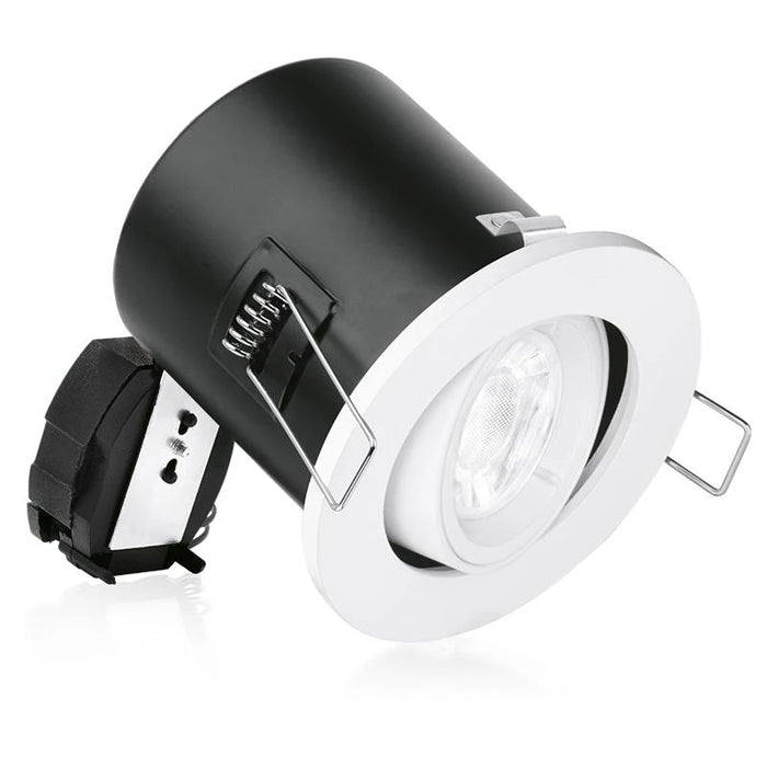 Downlight Adjustable ACoustic Fire Protected 240V White Lock Ring